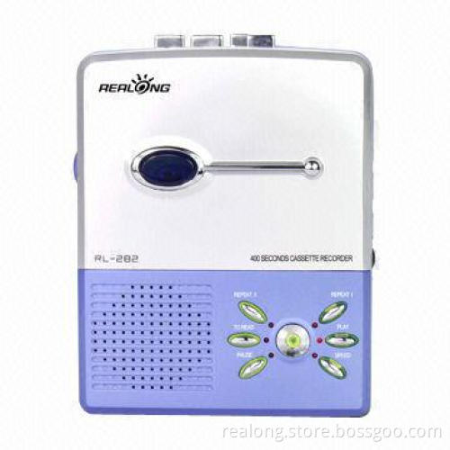 Cassette Recorder with Language Learning and LED, Digital Charger